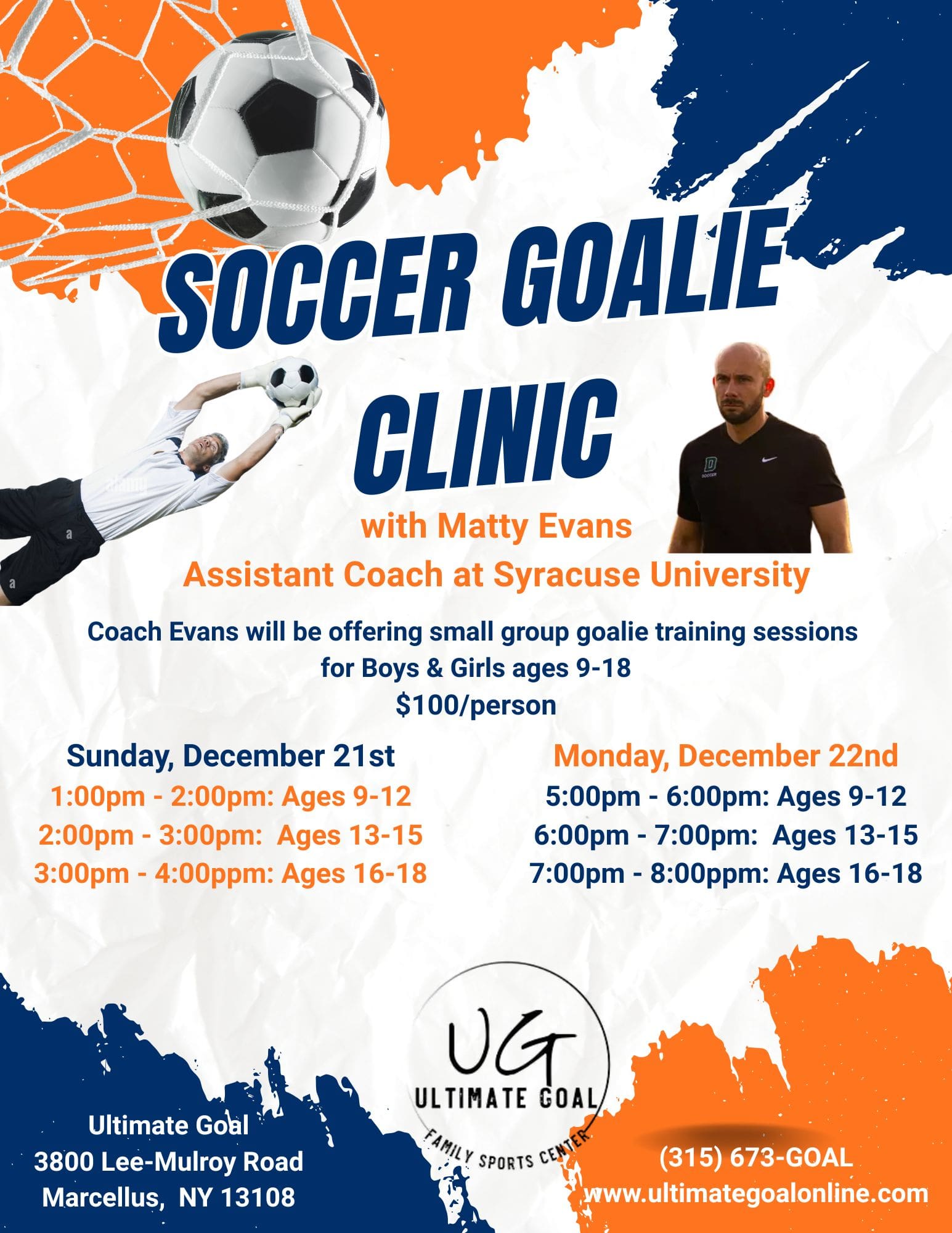 Soccer Goallie Clinic