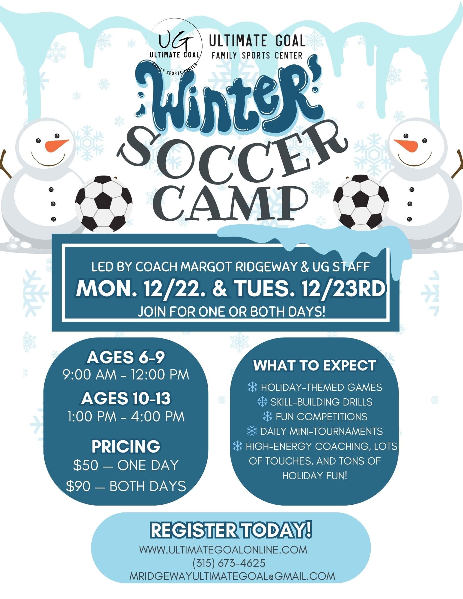 UG Holiday Soccer Camp
